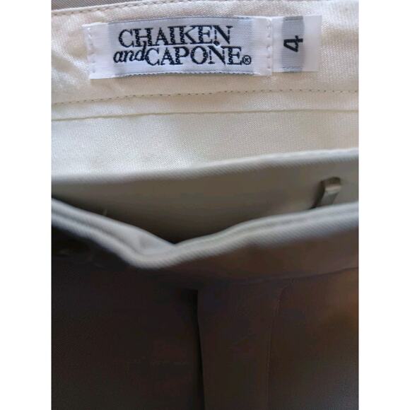 Chaiken and Capone Pants, Women's Size 4, Straight Trousers, Beige, Vntg, NWOT - Picture 5 of 7